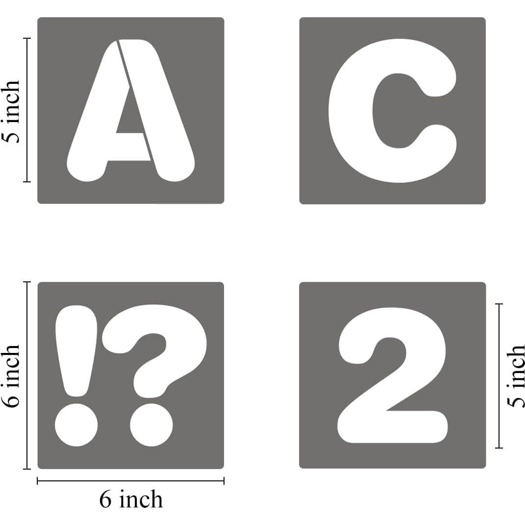 Plantillas de Letras y Números Reutilizables XANGEY 15.24 cm