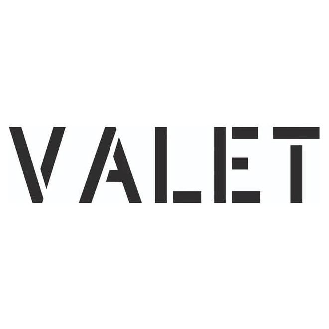 Valet Stencil with 12 Inch Letters for Directions and Warnings .118 Thick Flexible and Bendable Plastic Template for Theatres and Casinos One Piece USA Made by Marketing Holders