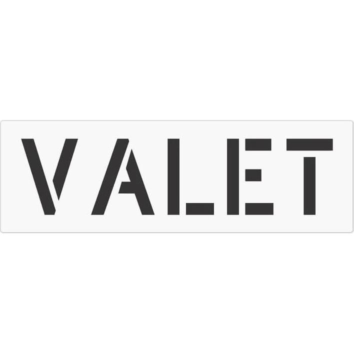 Valet Stencil with 12 Inch Letters for Directions and Warnings .118 Thick Flexible and Bendable Plastic Template for Theatres and Casinos One Piece USA Made by Marketing Holders