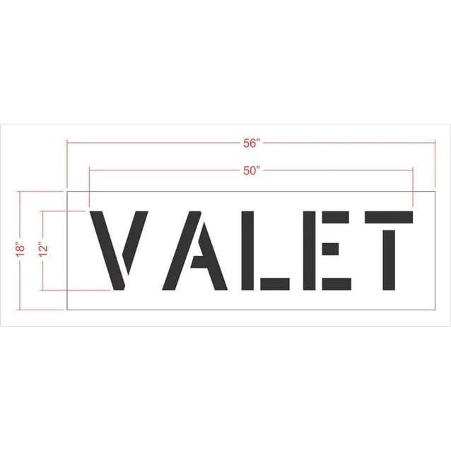 Valet Stencil with 12 Inch Letters for Directions and Warnings .118 Thick Flexible and Bendable Plastic Template for Theatres and Casinos One Piece USA Made by Marketing Holders