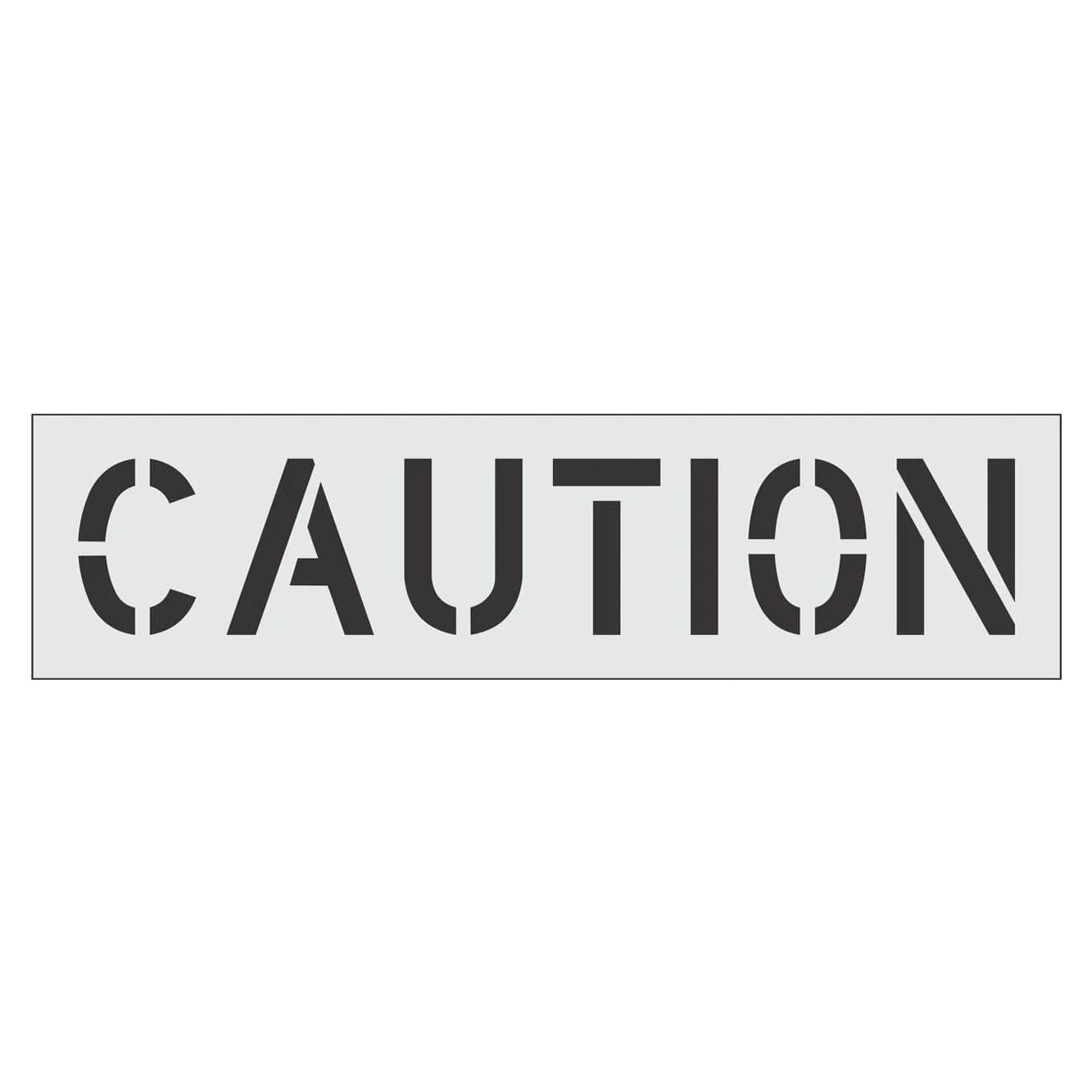 Caution Stencil with 8" Letters Flexible and Reusable Plastic .060" Thick Paintable One Piece Easy to Clean Template for Parking Garages Bars and Restaurants by Marketing Holders