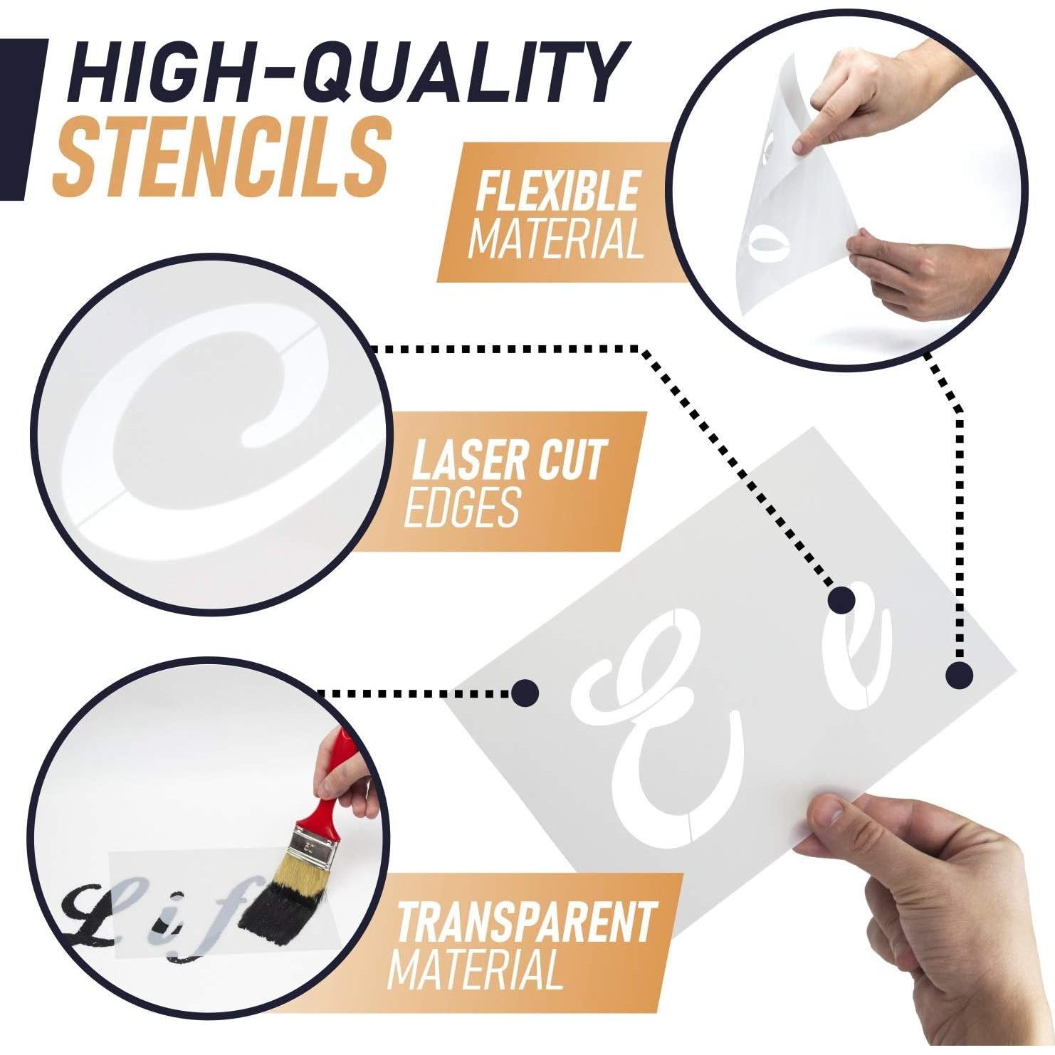 Kit de Plantillas de Letras y Números Big Klauss - Reutilizables