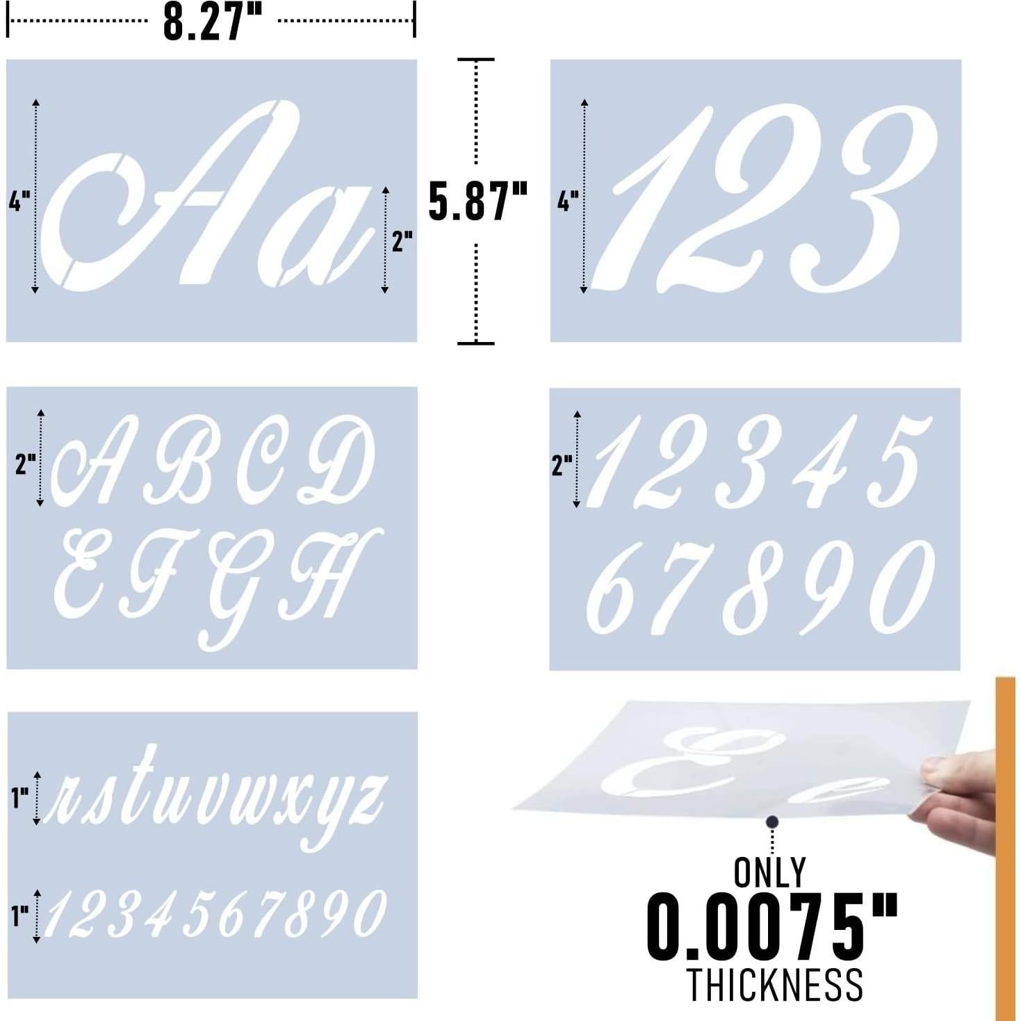 Kit de Plantillas de Letras y Números Big Klauss - Reutilizables