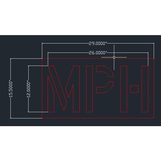 Paquete de 2 Plantillas MPH 30.48 cm para Señales de Tráfico