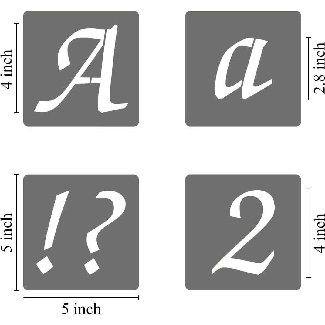 Plantillas de Letras y Números Reutilizables XANGEY 12.7 cm
