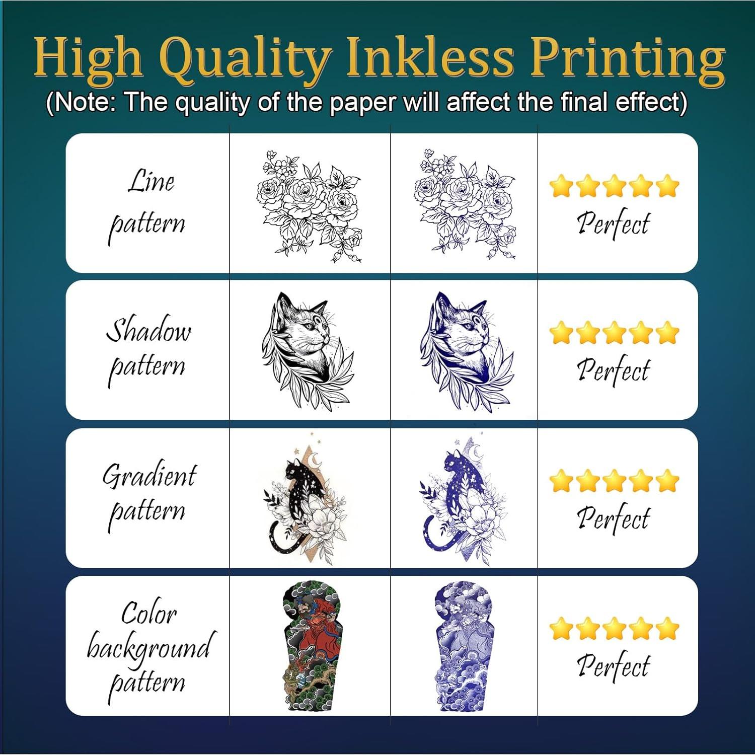 Impresora de Plantillas de Tatuaje Bagana M500 Inalámbrica A4