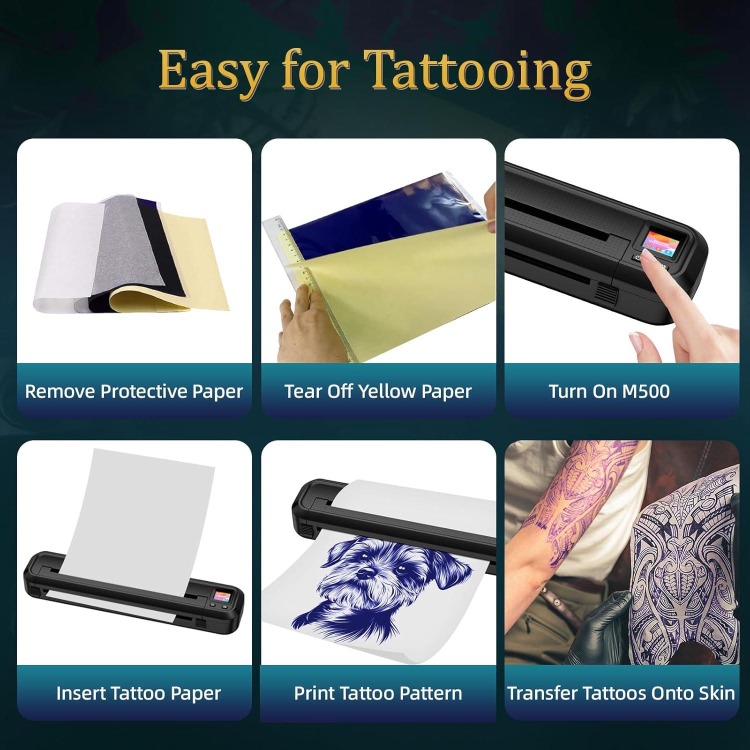 Impresora de Plantillas de Tatuaje Bagana M500 Inalámbrica A4