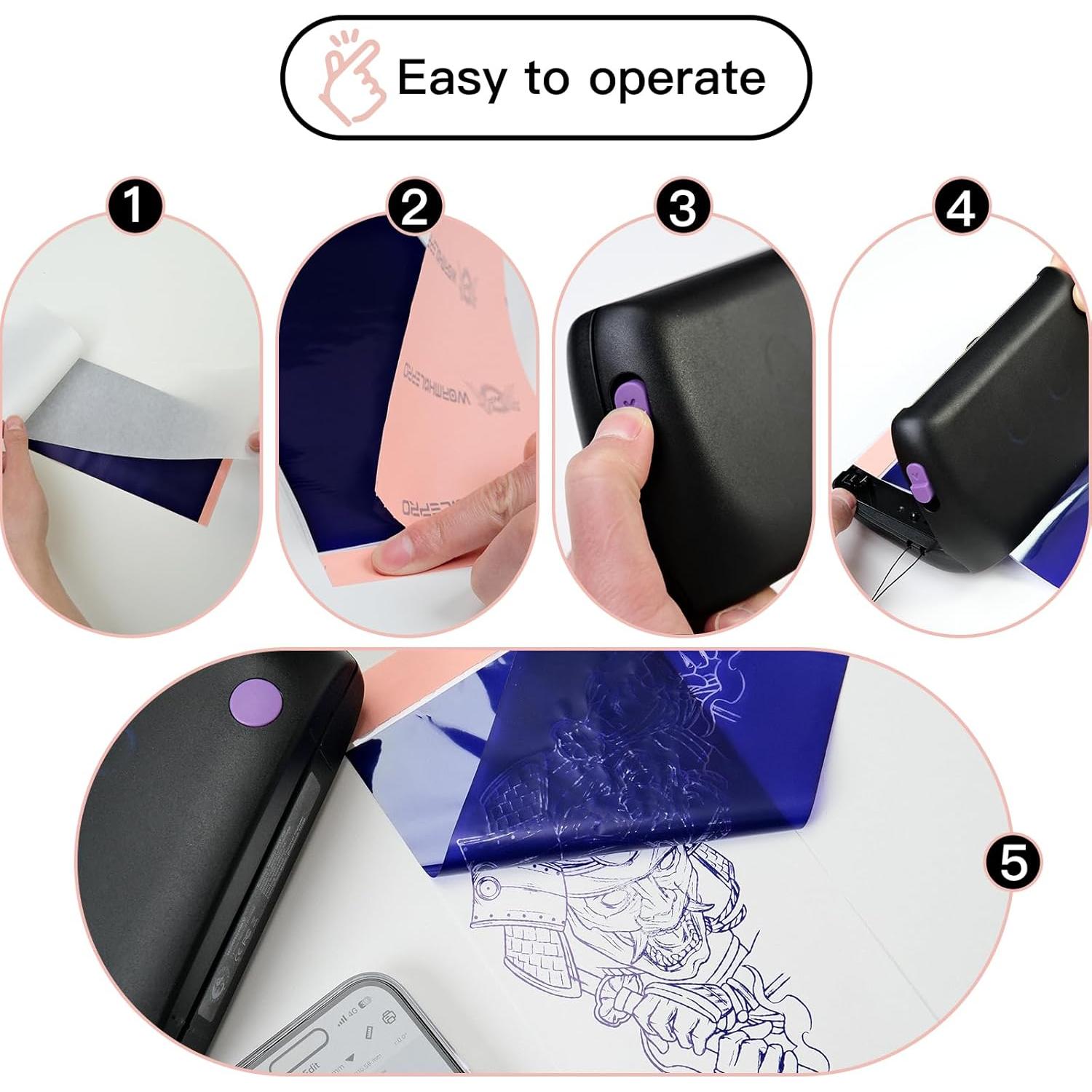 Impresora Térmica de Tatuajes Mini Wormhole MHT-M5 - Bluetooth