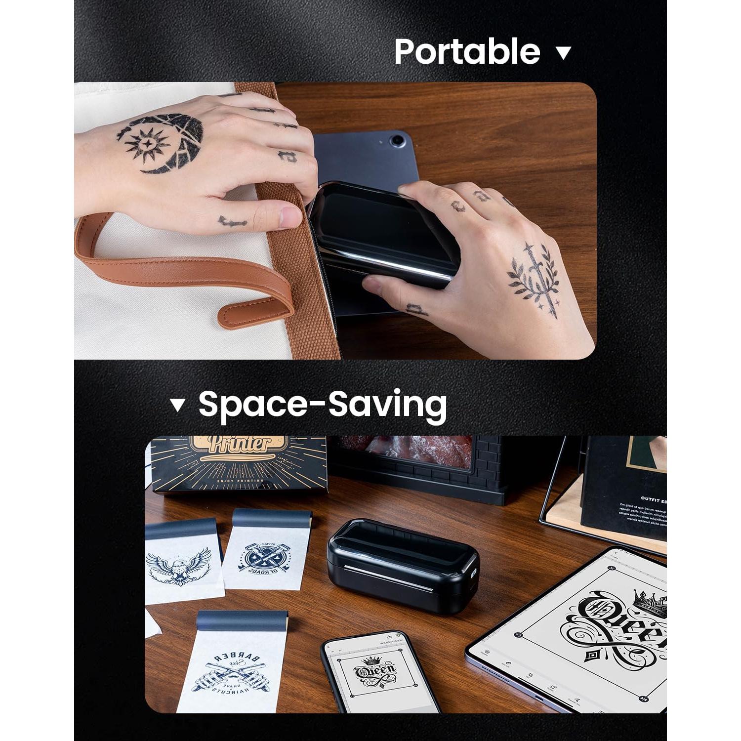 Impresora de Plantillas de Tatuaje Memoqueen TP31 Mini Bluetooth
