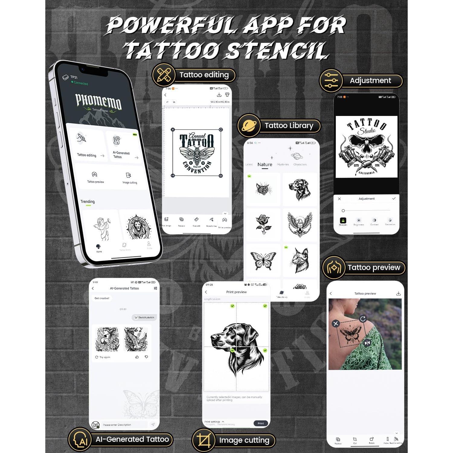 Impresora de Plantillas de Tatuaje Memoqueen TP31 Mini Bluetooth