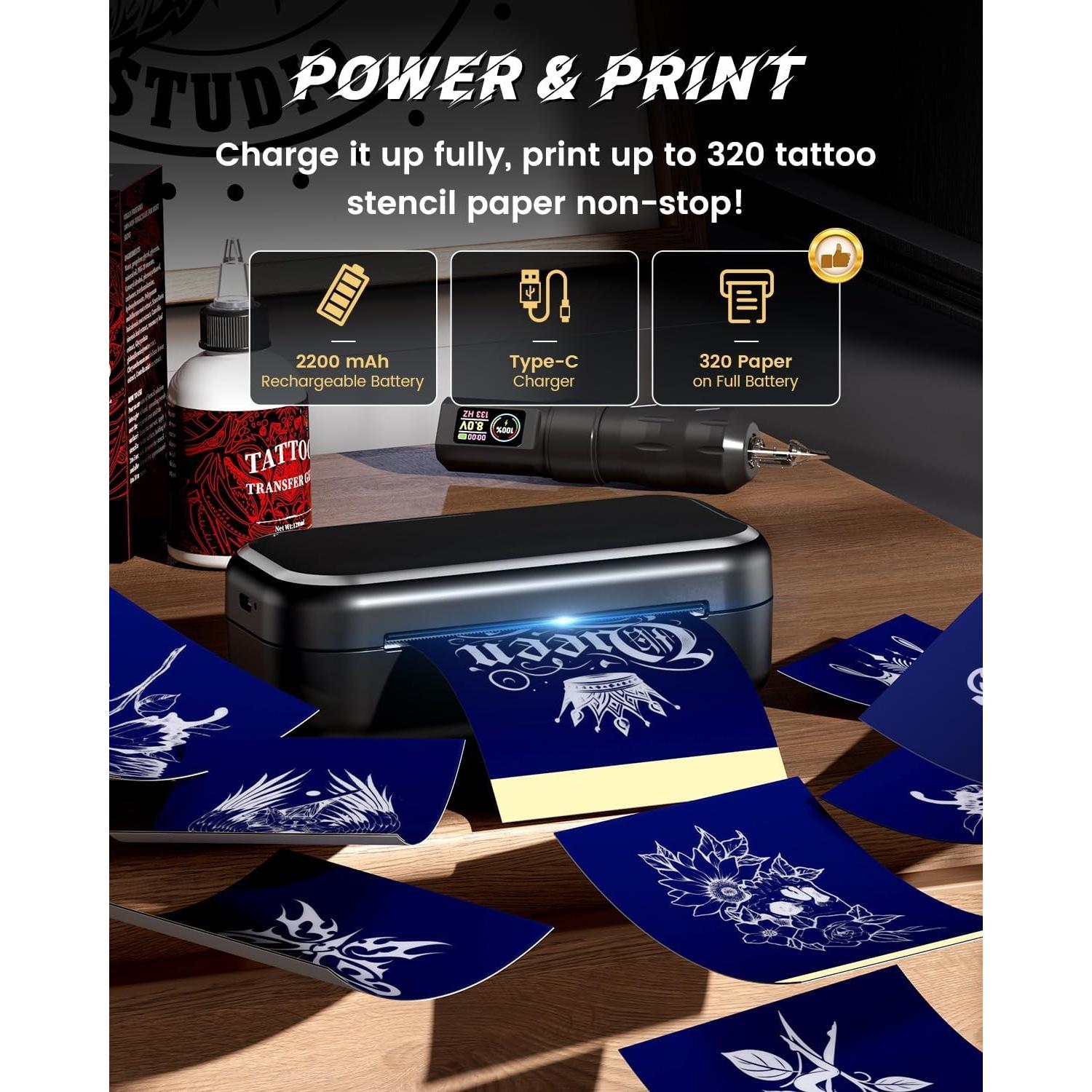 Impresora de Plantillas de Tatuaje Memoqueen TP31 Mini Bluetooth