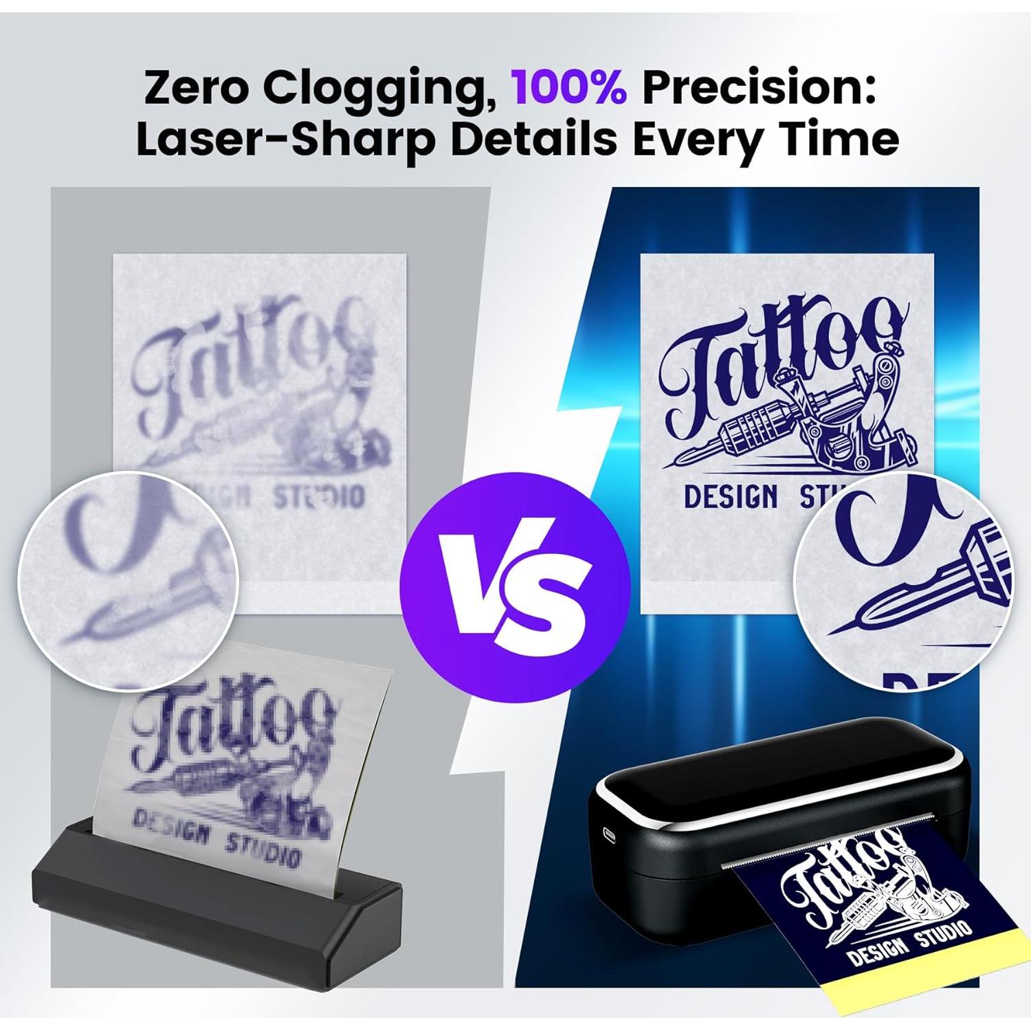 Impresora de Plantillas de Tatuajes Ponek TP31 Bluetooth 30 Hojas