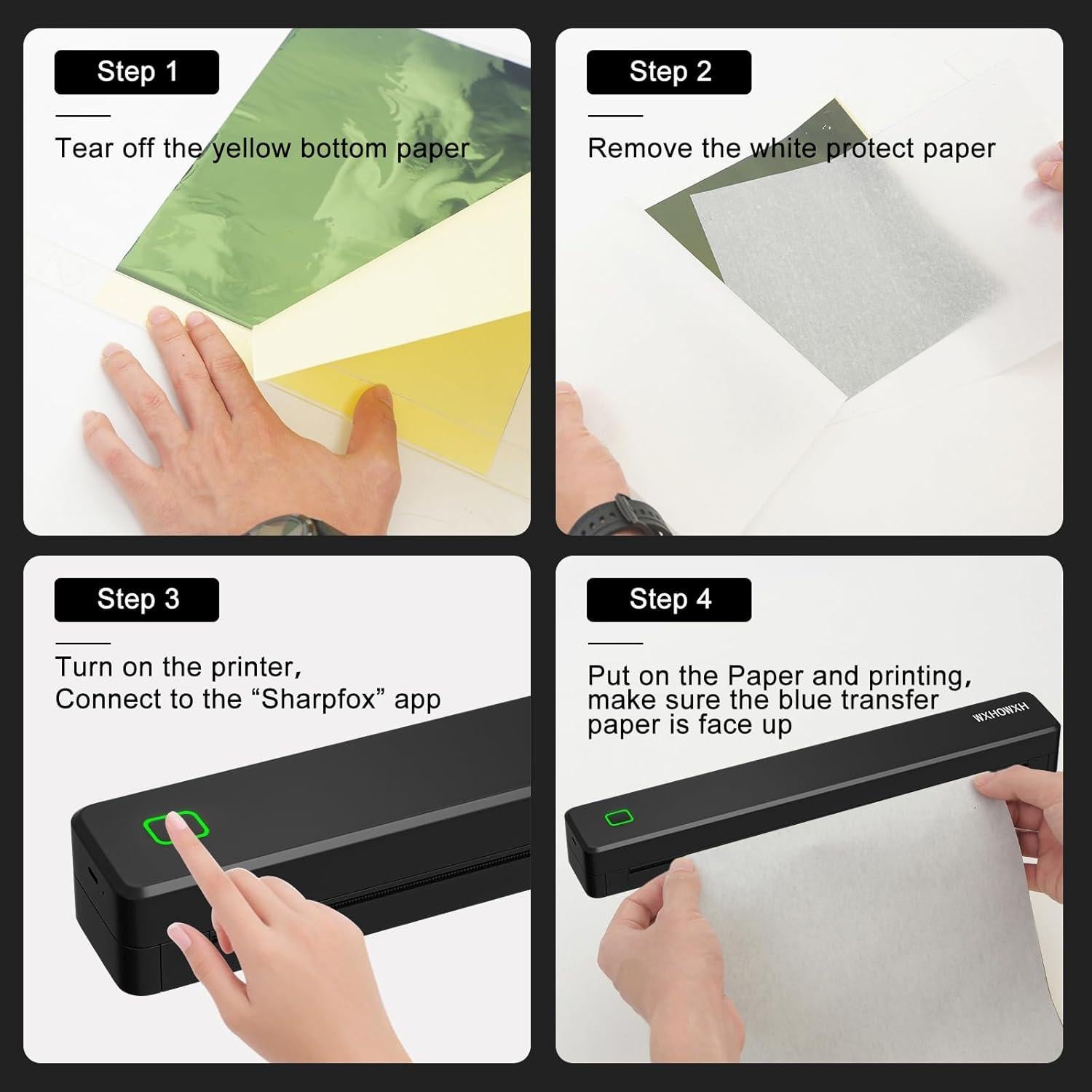 Impresora Térmica Portátil WXHOWXH para Tatuajes - Inalámbrica