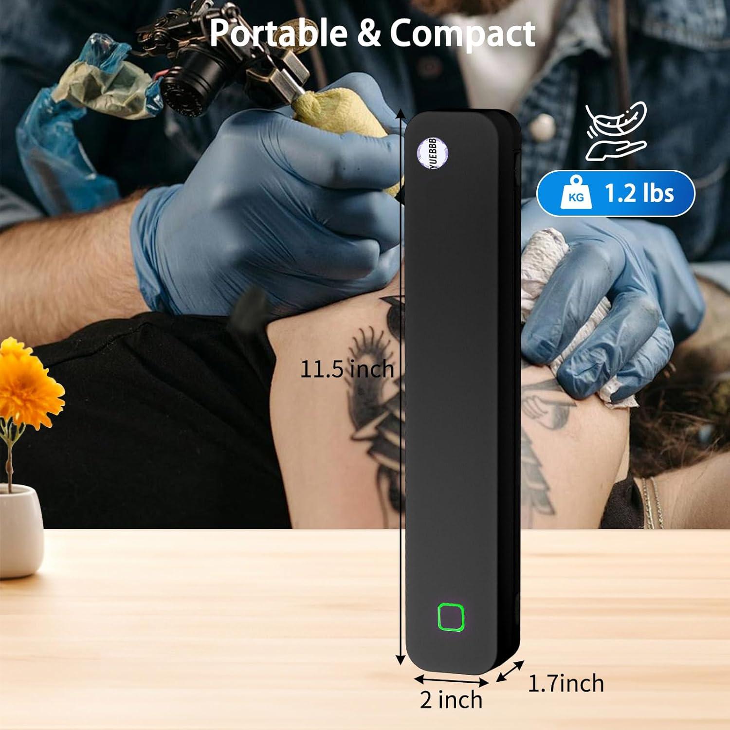 Impresora de Tatuajes Térmica Inalámbrica YUEBBB Negro