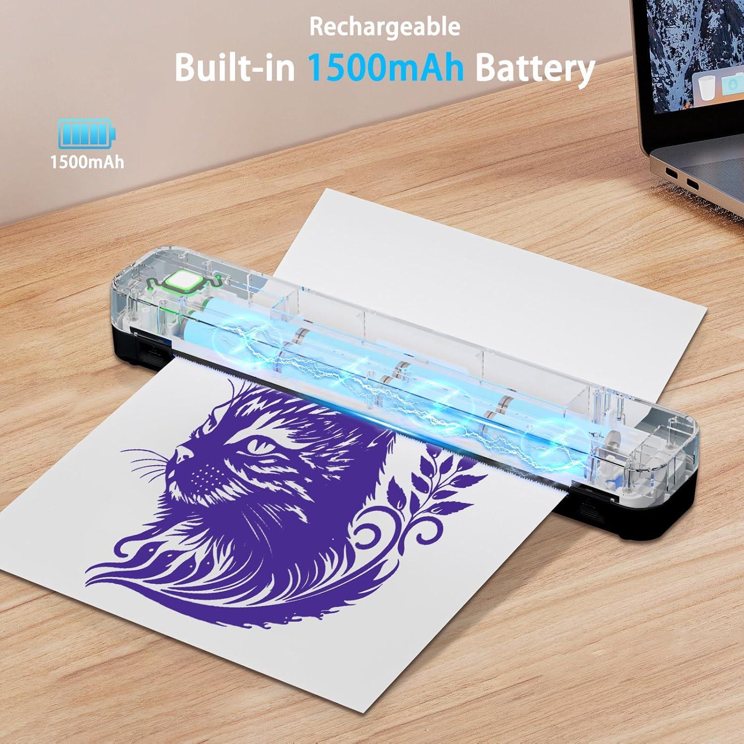 Impresora de Tatuajes Térmica Inalámbrica YUEBBB Negro