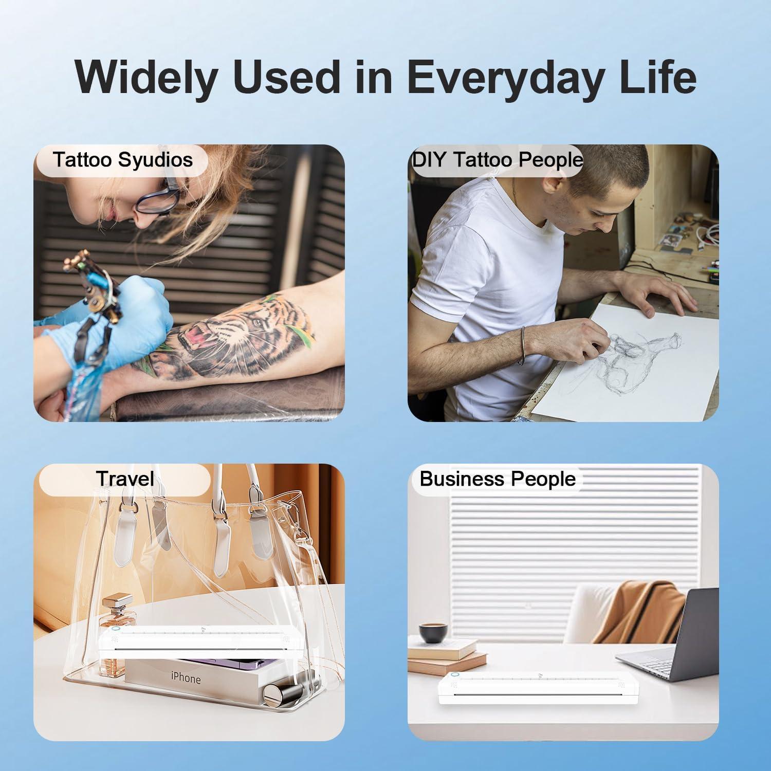 Impresora de Plantillas de Tatuaje YOULABLE A41 Inalámbrica Bluetooth