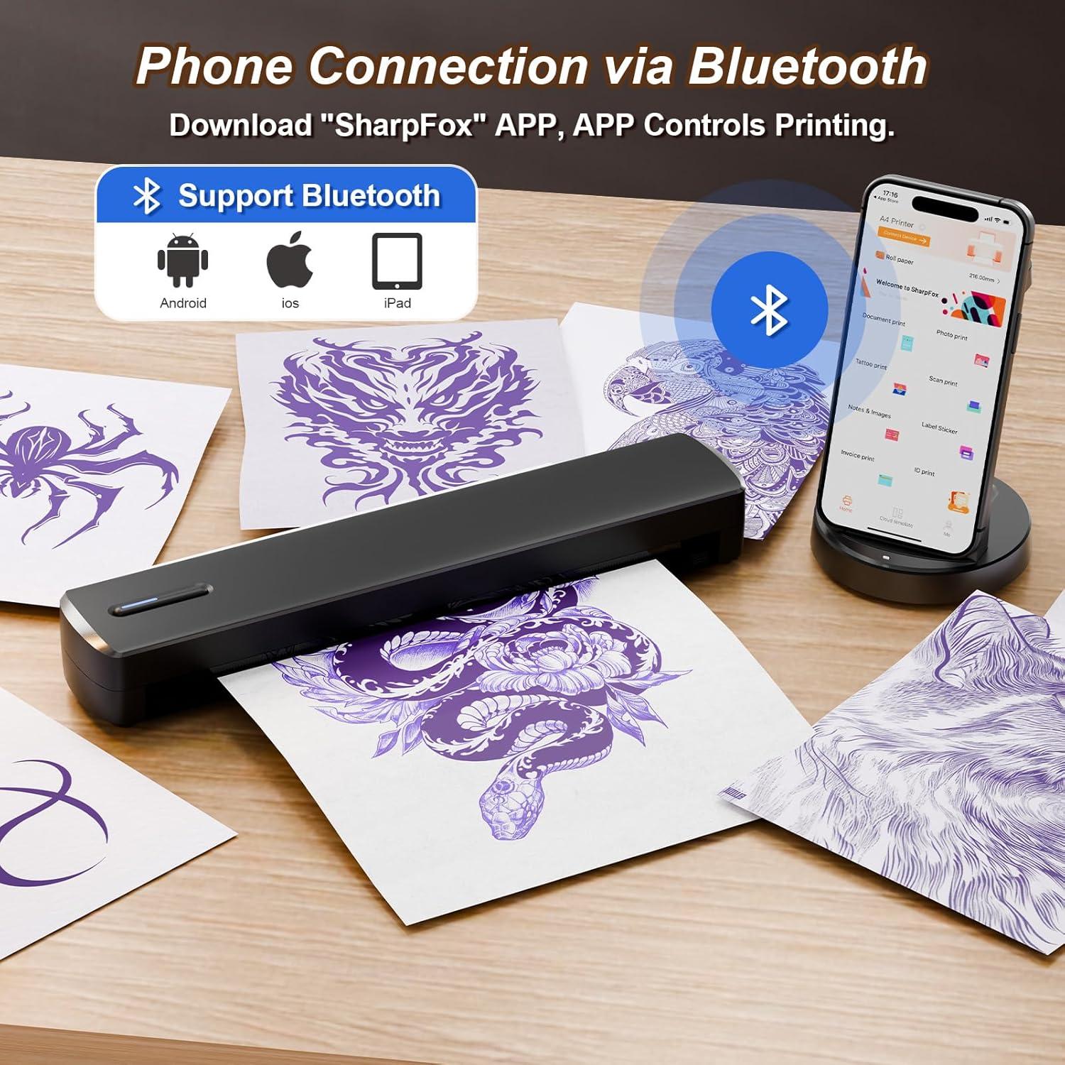 Impresora Térmica Portátil NULLTONEX C80 Bluetooth A4 A5