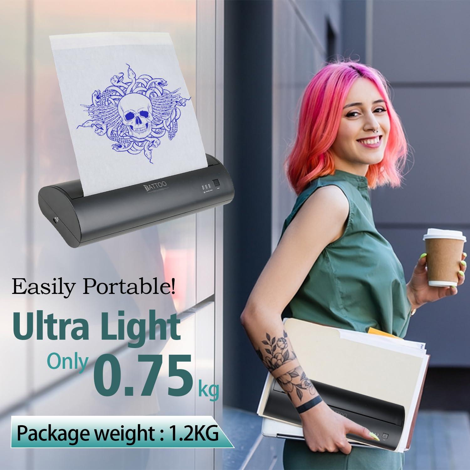 Impresora de Tatuajes Inalámbrica Atelics MHT-P8009 con Estuche