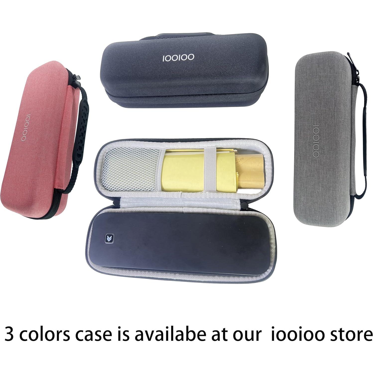 IOOIOO D210 Portable Printer, Wireless Inkless Bluetooth Thermal Printer for Tattoo Stencil Transfer Paper, for 8.5 x 11 Letter, A4 Rolled & Folded Thermal Paper (Black, Without Carrying Case)