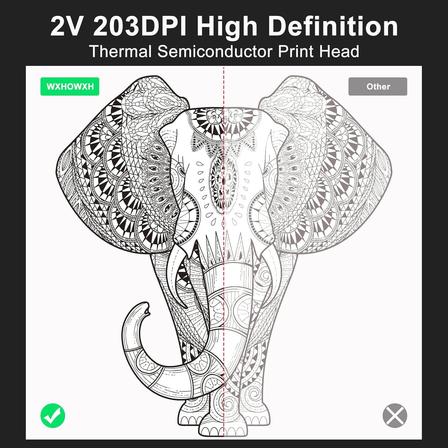 Impresora de Tatuajes WXHOWXH Inalámbrica Portátil 0.90 kg
