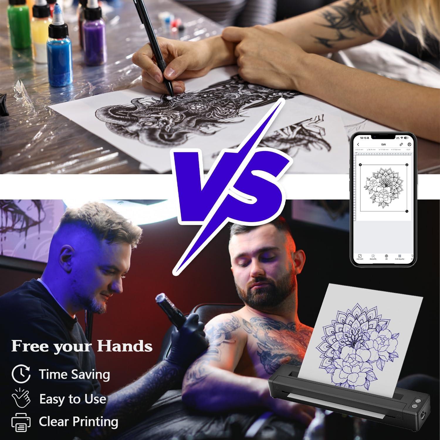 Impresora de Plantillas de Tatuajes Inalámbrica Sacnahe P19