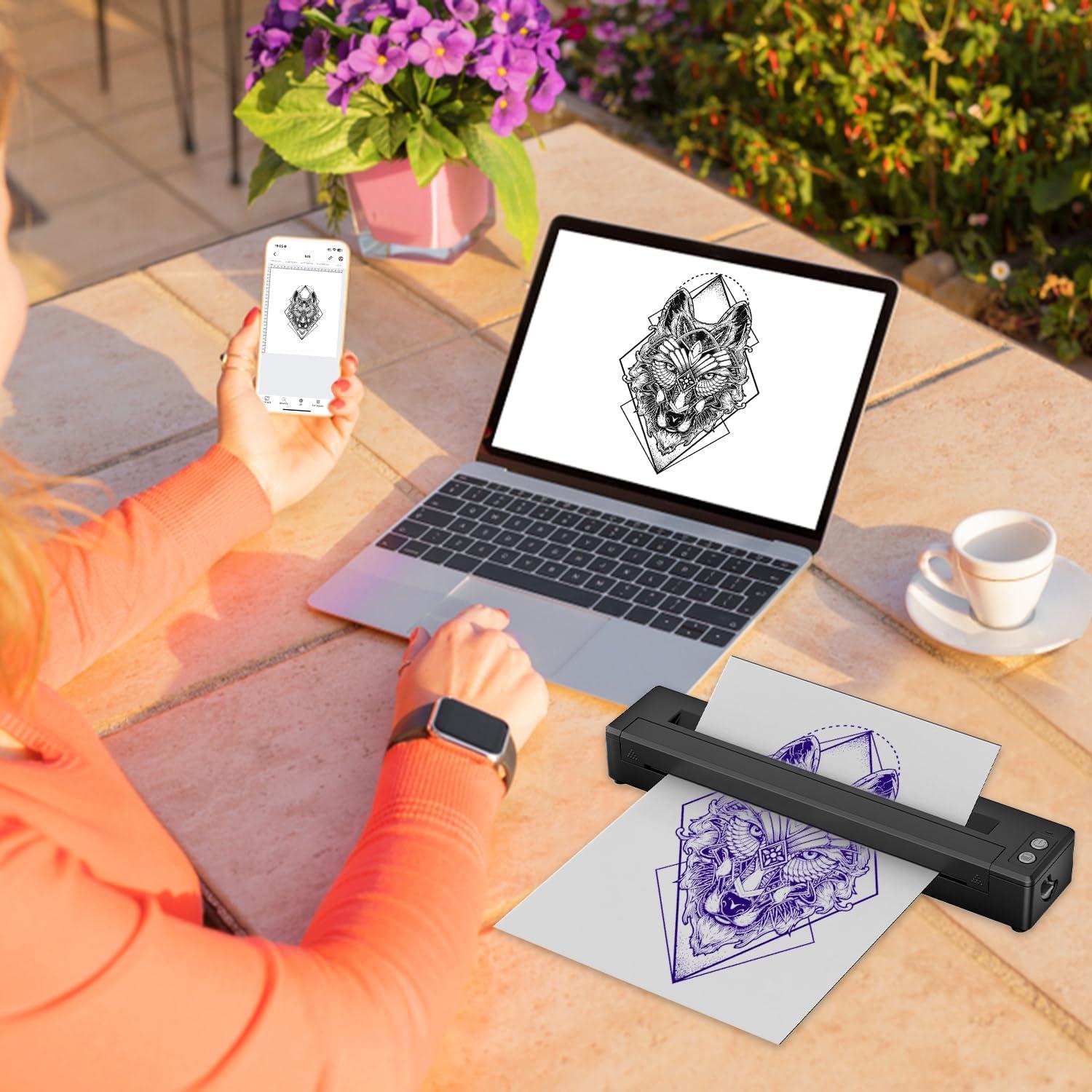 Impresora de Plantillas de Tatuajes Inalámbrica Sacnahe P19