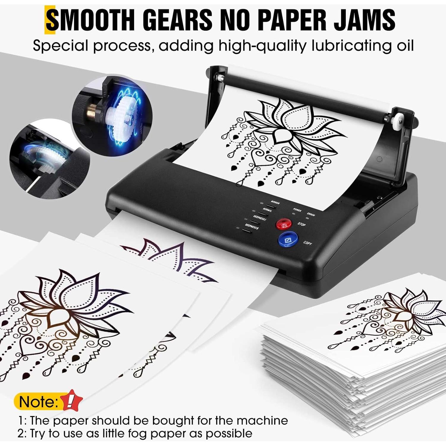 Impresora de Plantillas de Tatuaje PMOTPKOM con 20 Hojas