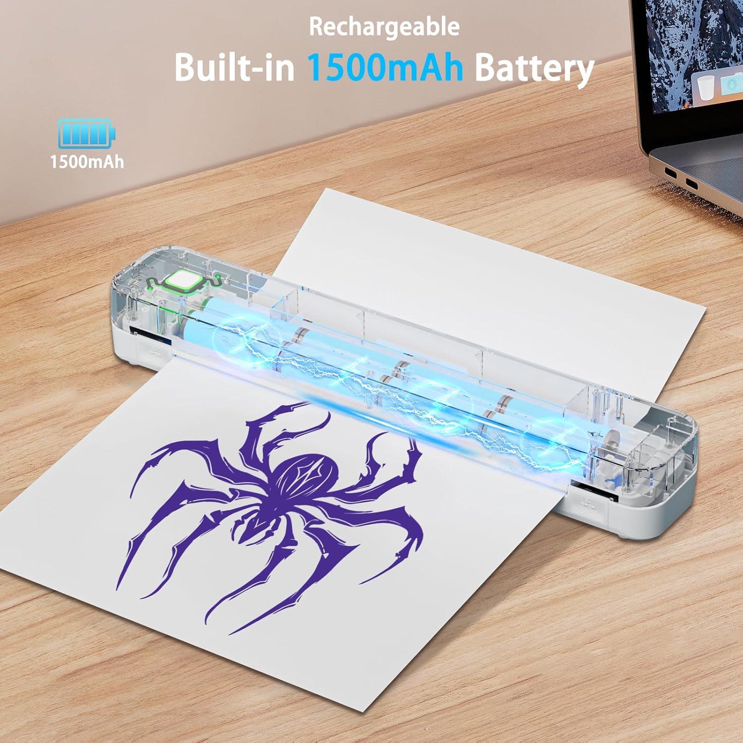 Impresora Térmica de Tatuajes YUEBBB C80S Inalámbrica Bluetooth