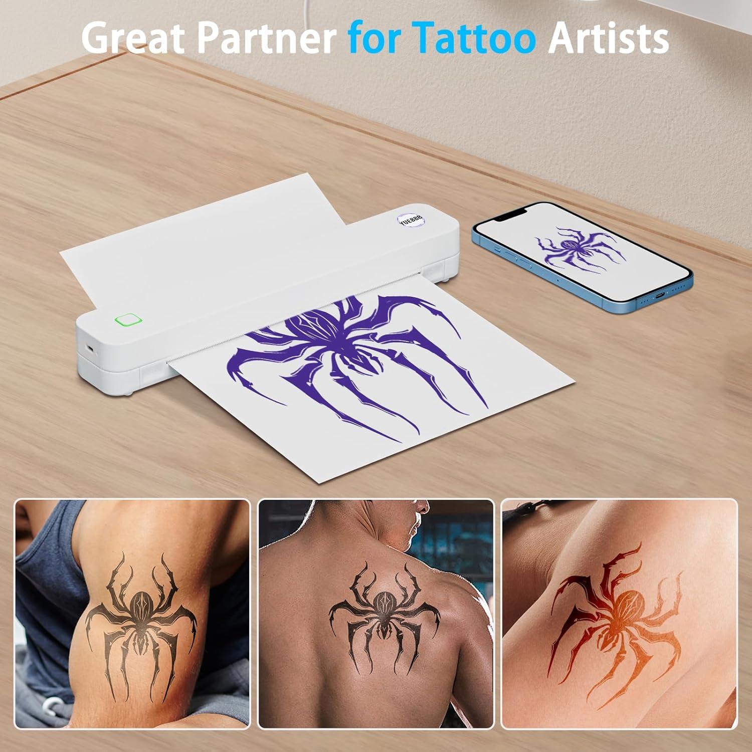 Impresora Térmica de Tatuajes YUEBBB C80S Inalámbrica Bluetooth