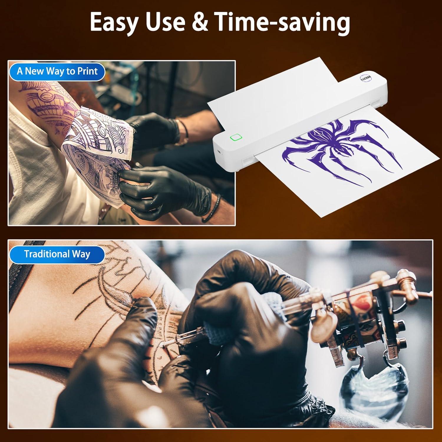 Impresora Térmica de Tatuajes YUEBBB C80S Inalámbrica Bluetooth