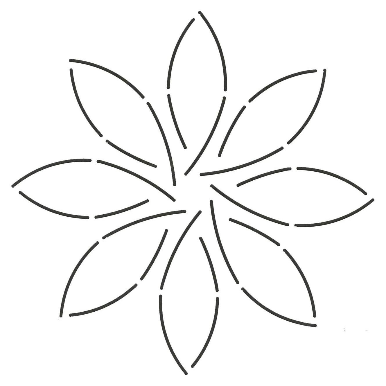 Plantilla de Colcha Pinwheel Creaciones de Colcha 17.78x15.24 cm