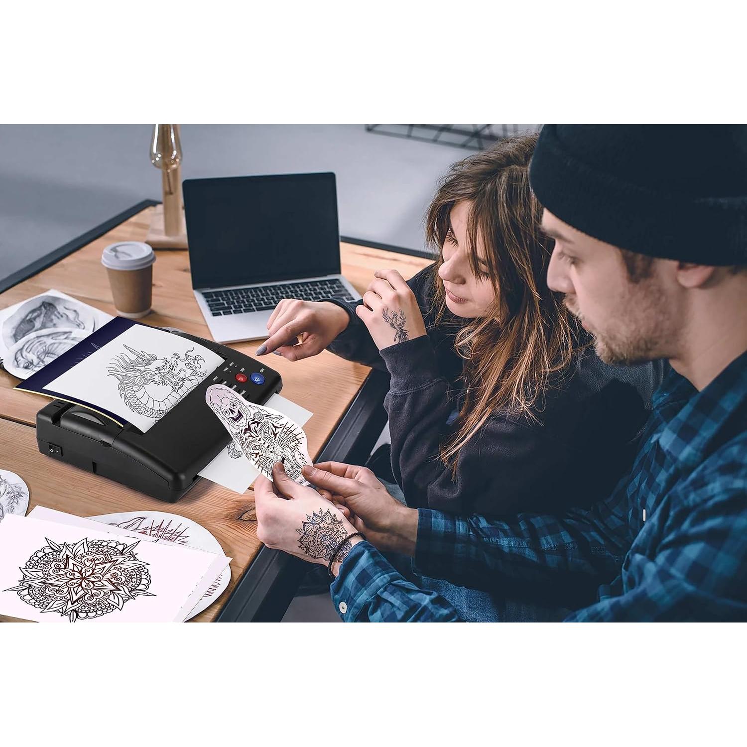 Máquina de Plantillas de Transferencia de Tatuajes CORIEOSD con 20 Papeles