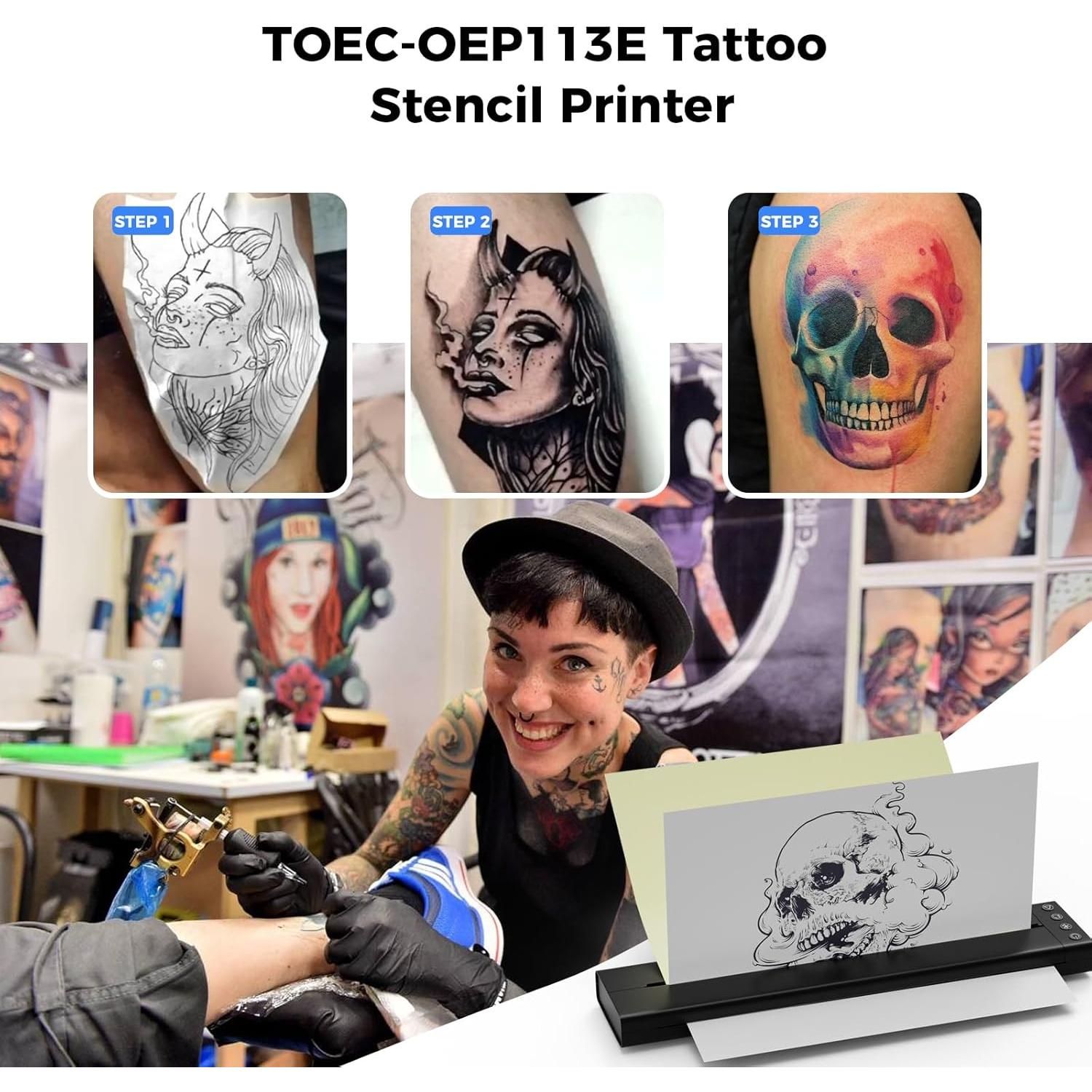 Impresora de Plantillas de Tatuajes ITEFDTUTNE Inalámbrica Bluetooth