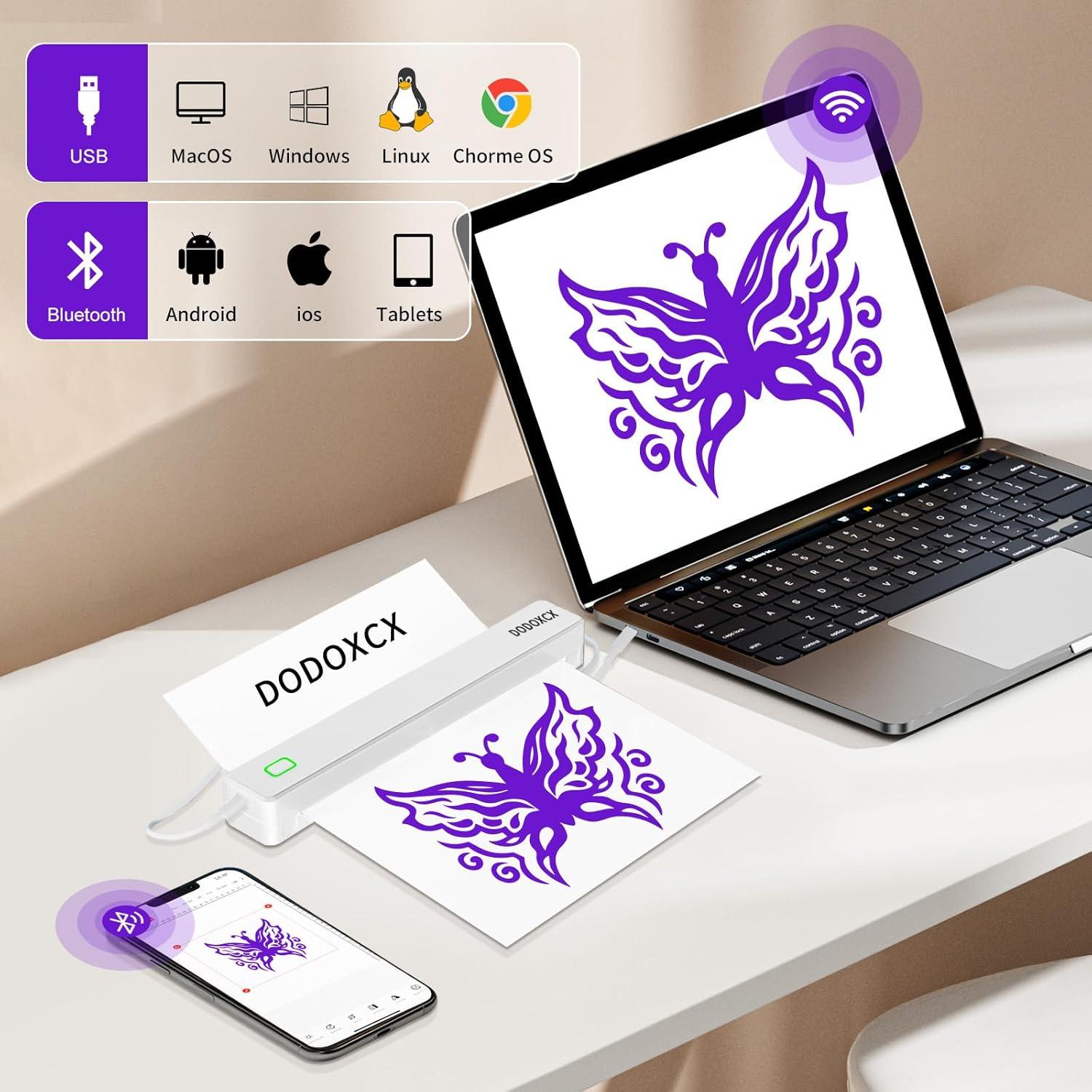 Impresora de Plantillas de Tatuajes DODOXCX Inalámbrica 0.5kg