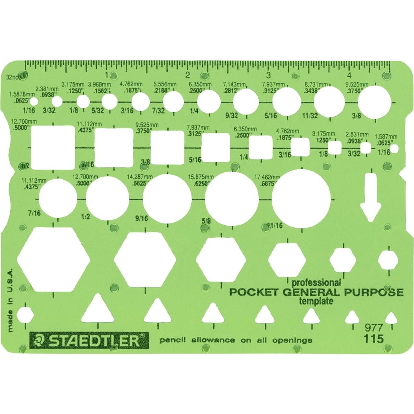 Plantilla de Dibujo Técnico Staedtler 977 115 02 - 13.02x9.21 cm