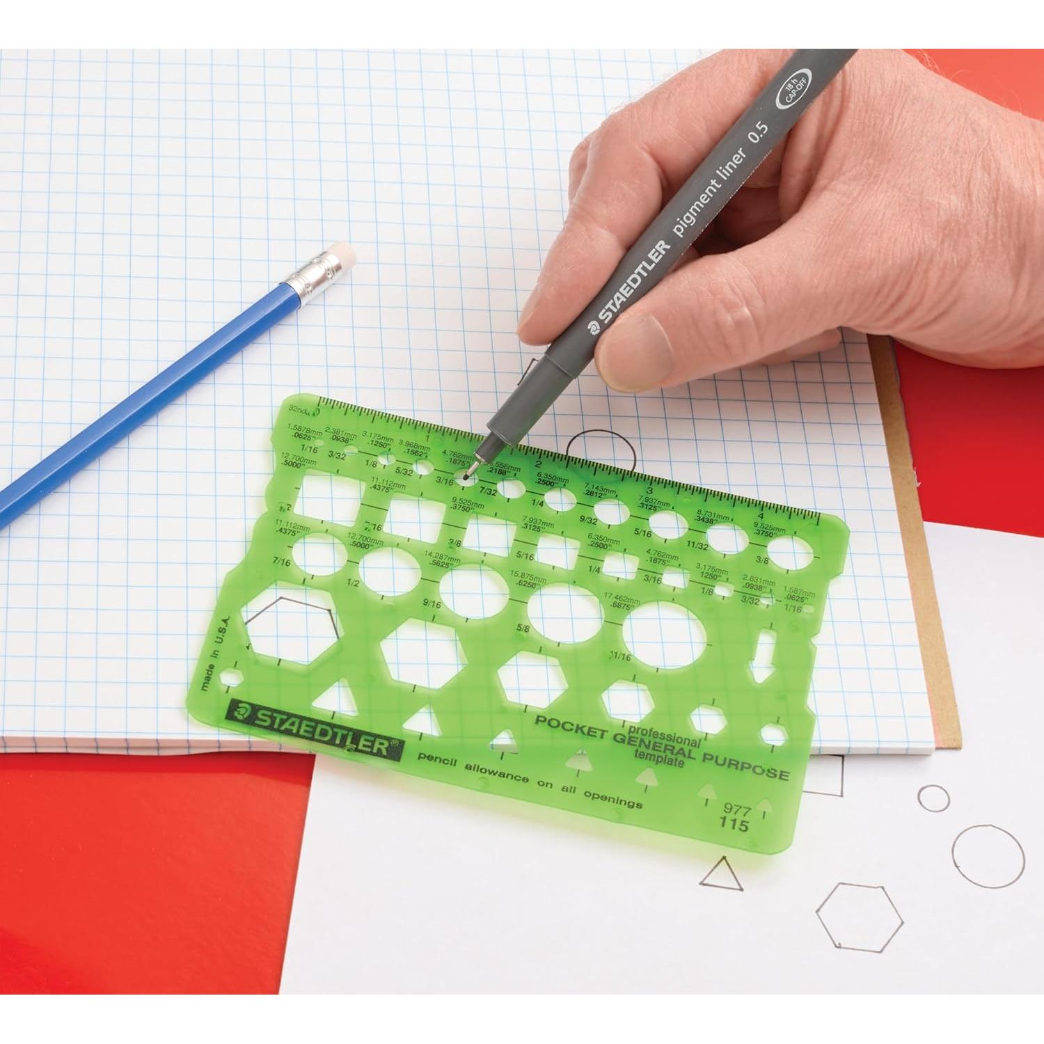 Plantilla de Dibujo Técnico Staedtler 977 115 02 - 13.02x9.21 cm