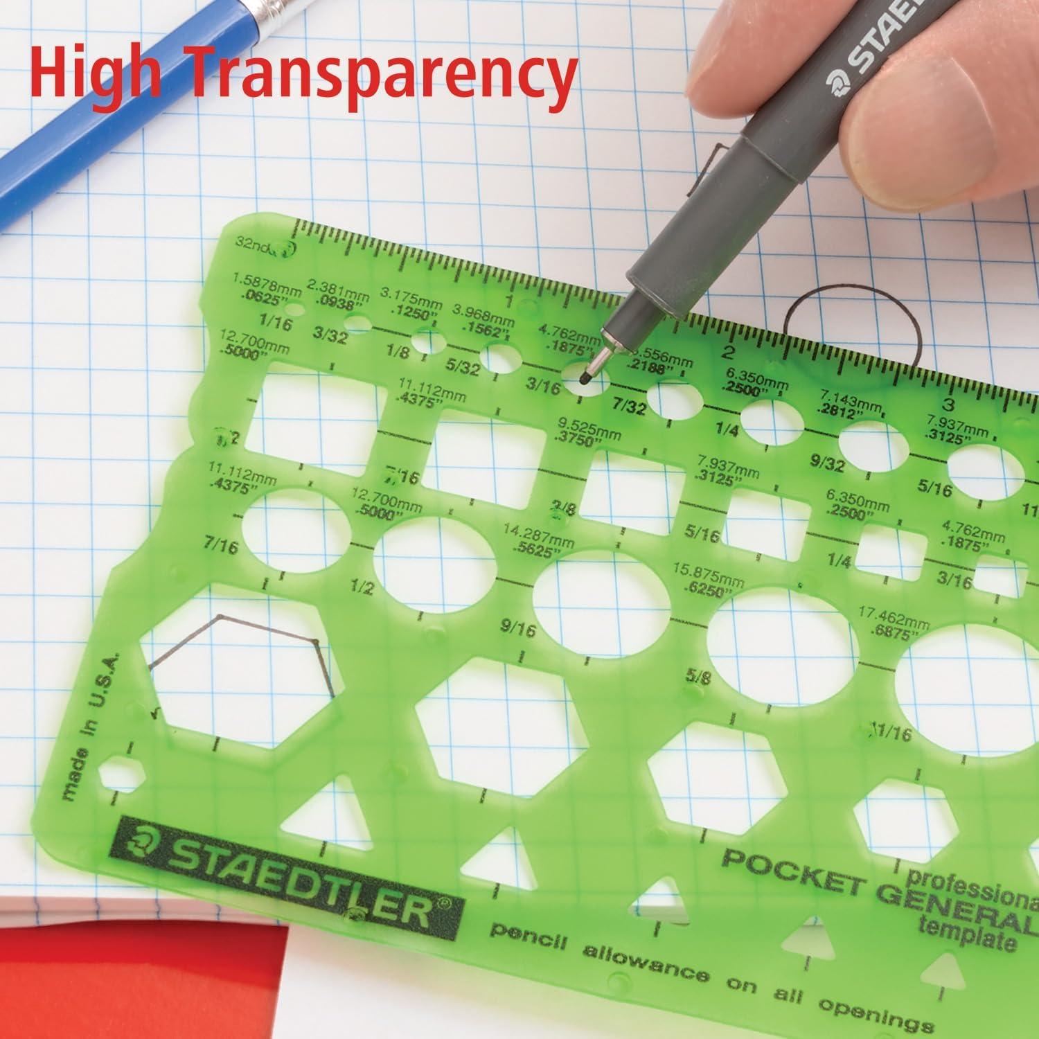 Plantilla de Dibujo Técnico Staedtler 977 115 02 - 13.02x9.21 cm