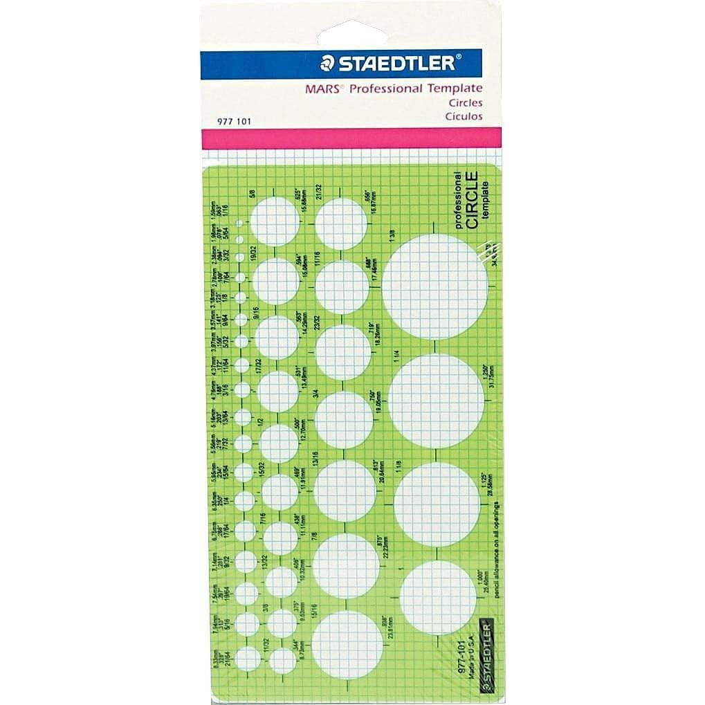 Plantilla de Círculo Staedtler Mars 39 Círculos 18.4x10.2 cm