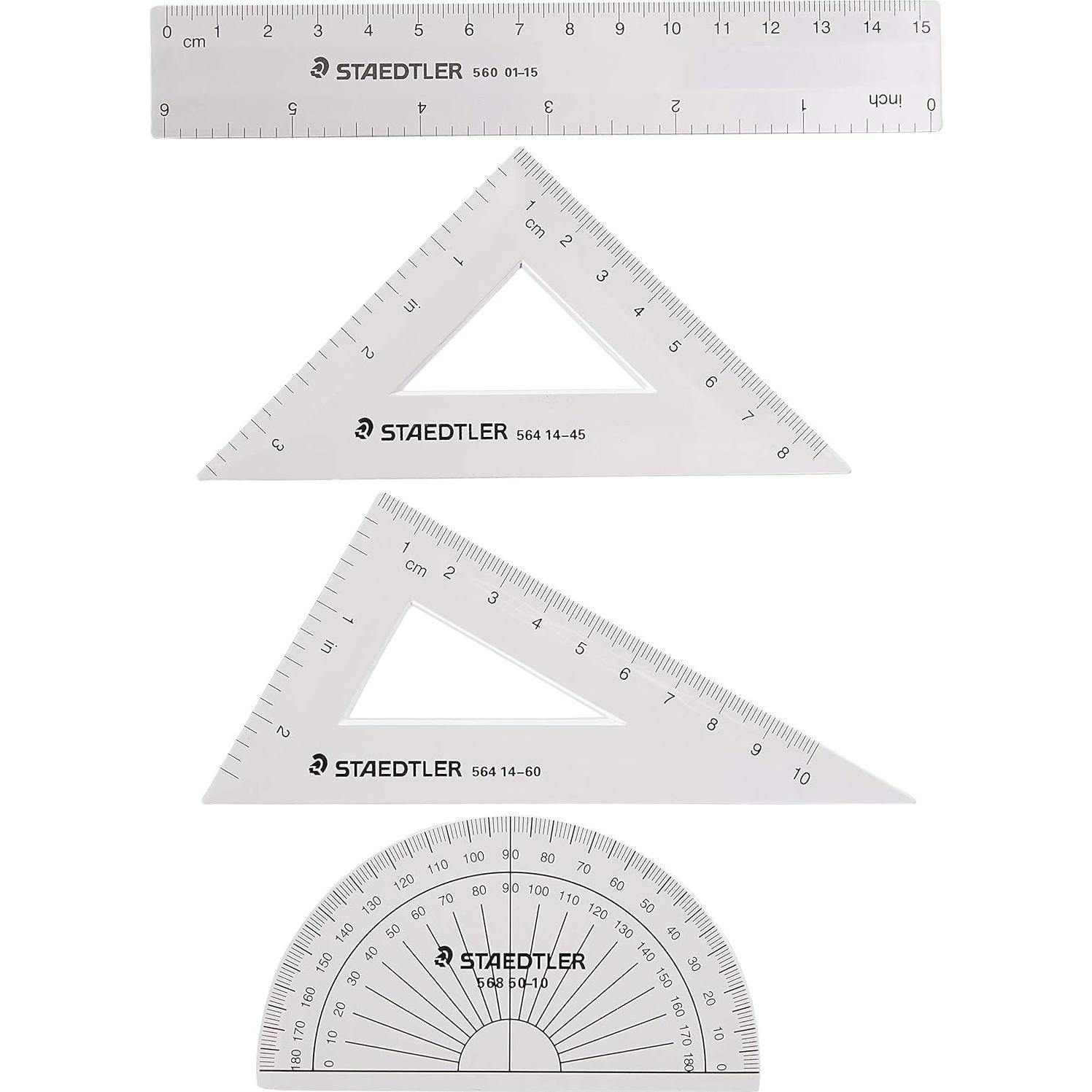 Juego de Matemáticas STAEDTLER - Kit de Geometría 4 Piezas