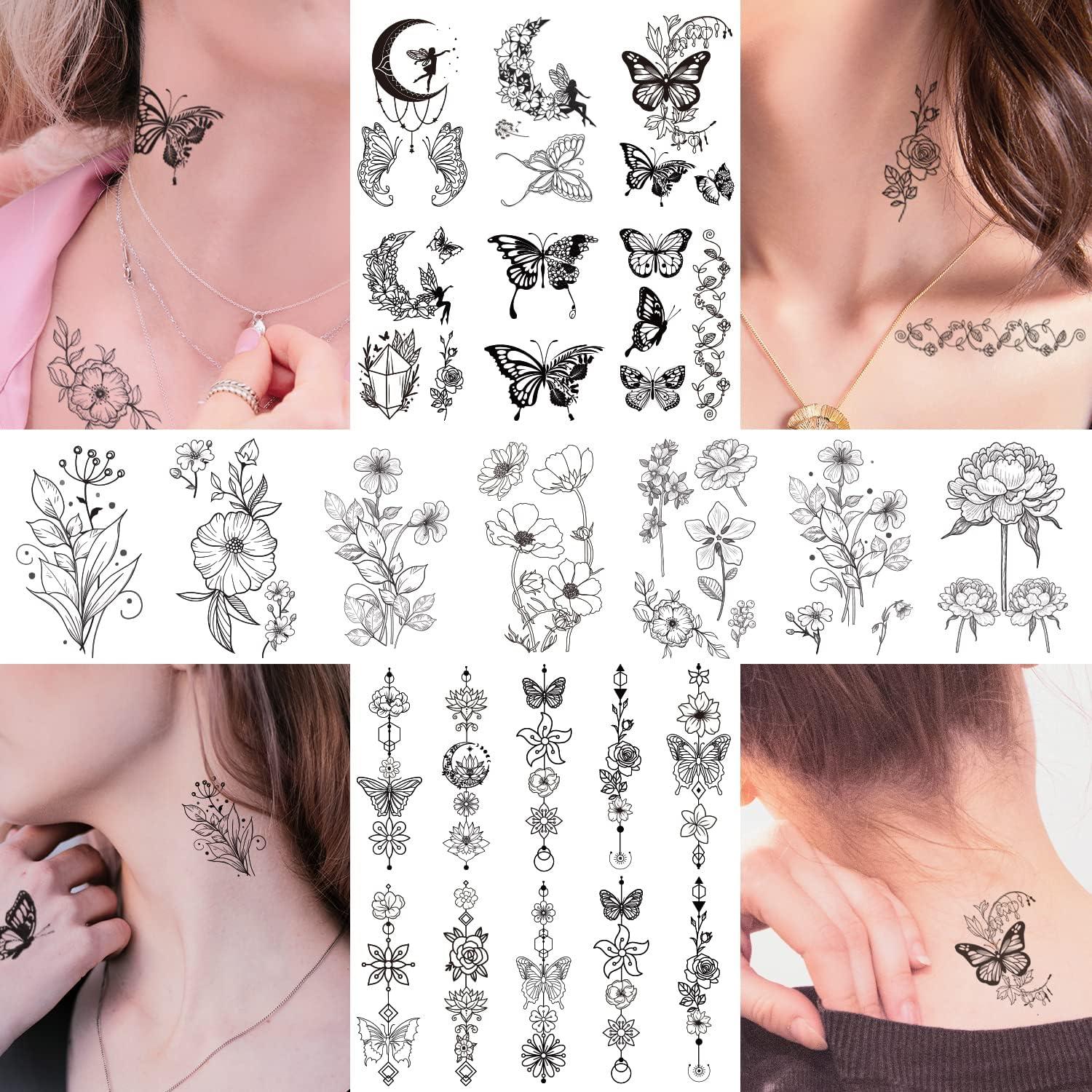 Cerlaza Tatuajes Temporales 100 Hojas 420 Diseños Realistas