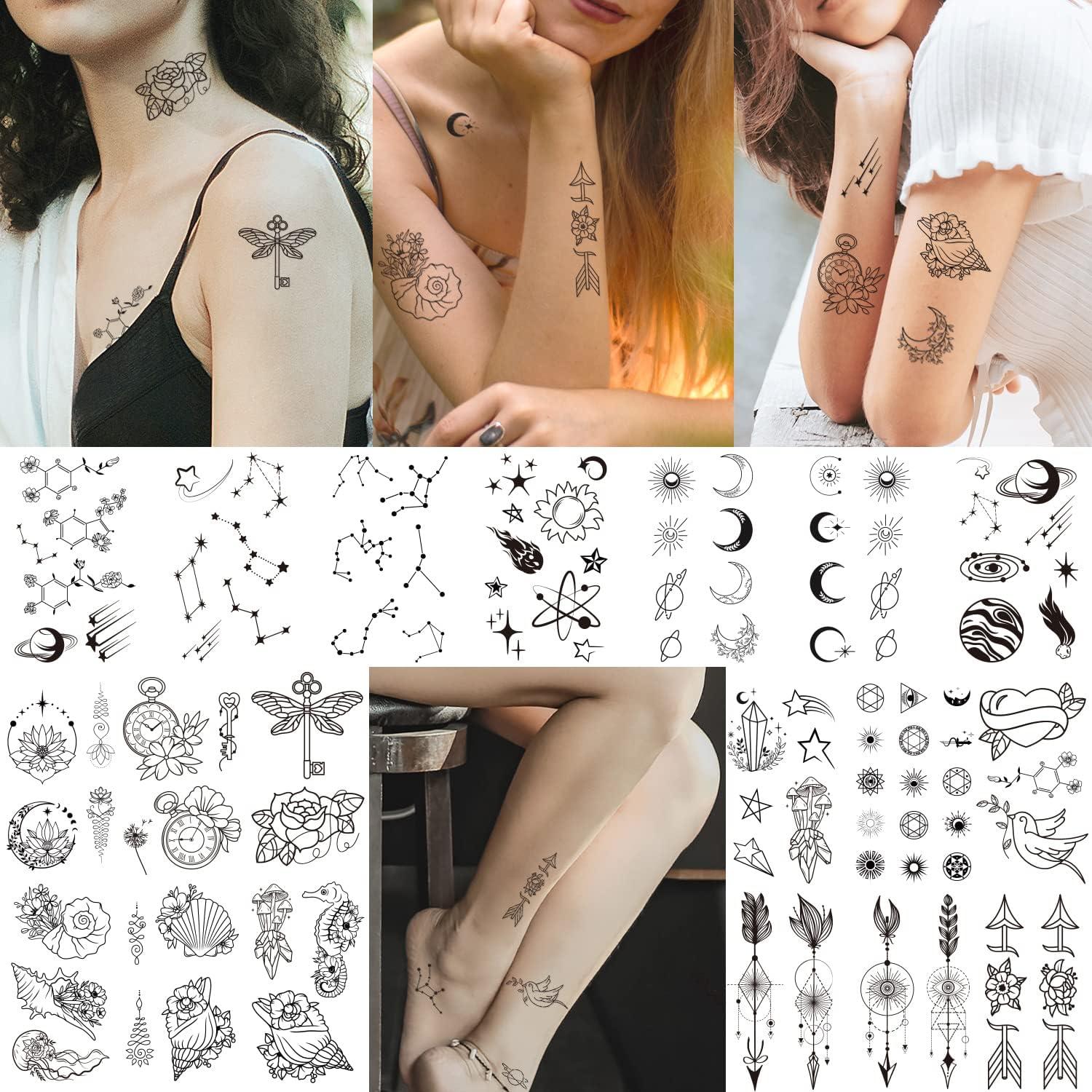 Cerlaza Tatuajes Temporales 100 Hojas 420 Diseños Realistas