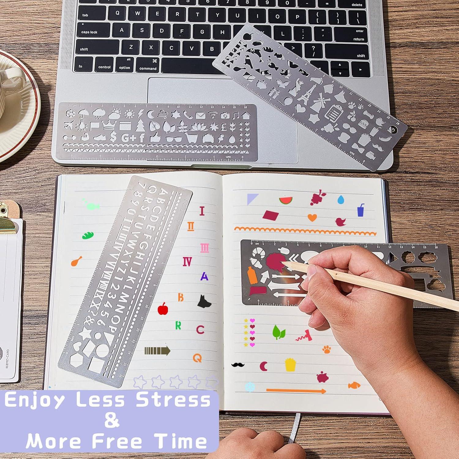 Plantillas de Acero Inoxidable Chinco 4 Piezas 18x5.7 cm