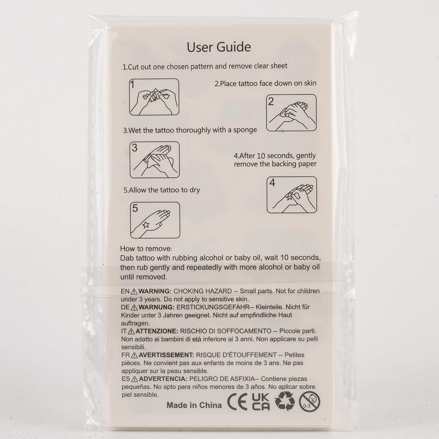 Set de 300+ Tatuajes Temporales para Niños Habett - Animales, Espacio, Dinosaurios