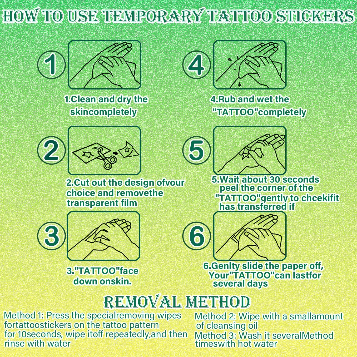 Tatuajes Temporales de Animales Acuarelados UVUXO - 60 Estilos