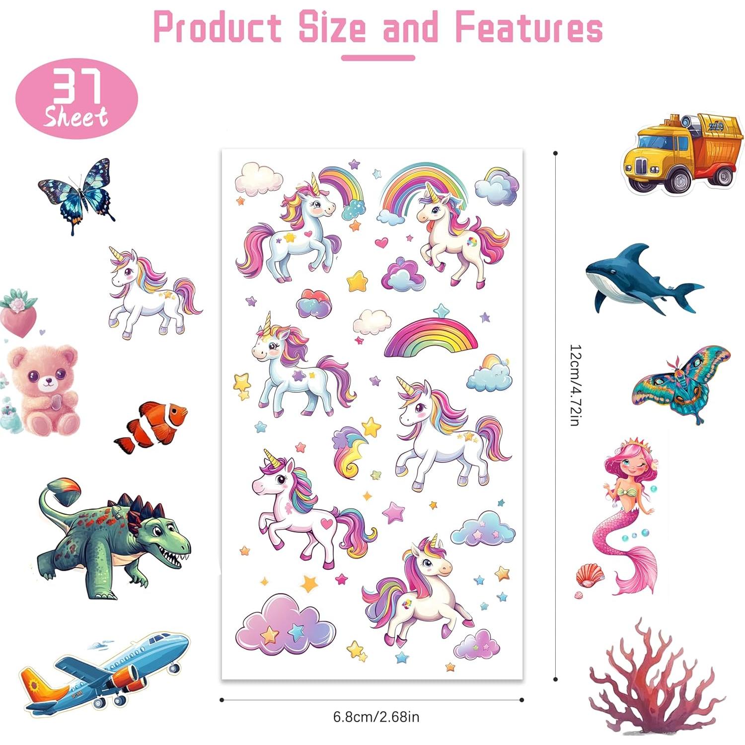 Set de Tatuajes Temporales para Niños Keikihipa 350+ Estilos