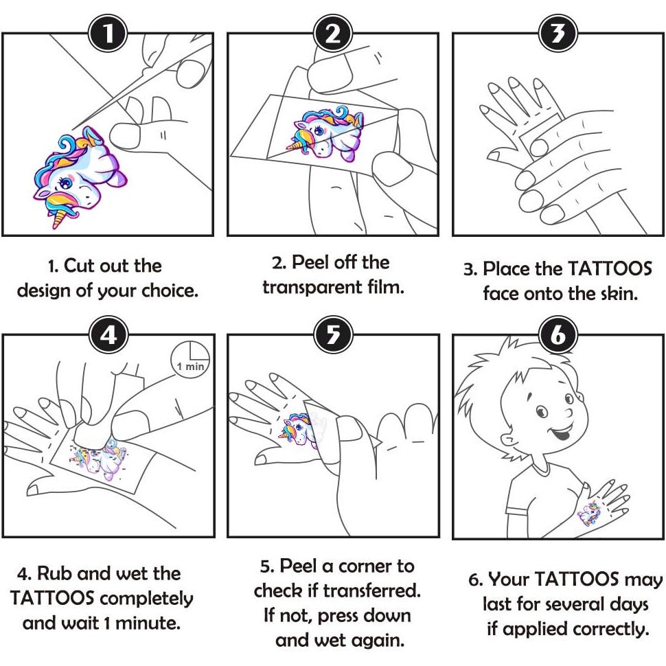 Set de Tatuajes Temporales para Niños Keikihipa 350+ Estilos