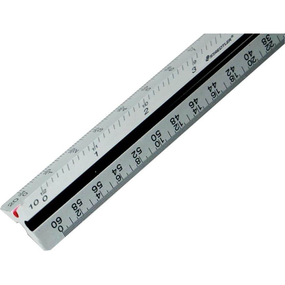 Regla de Escala Triangular STAEDTLER 30.48cm 6 Escalas Codificadas