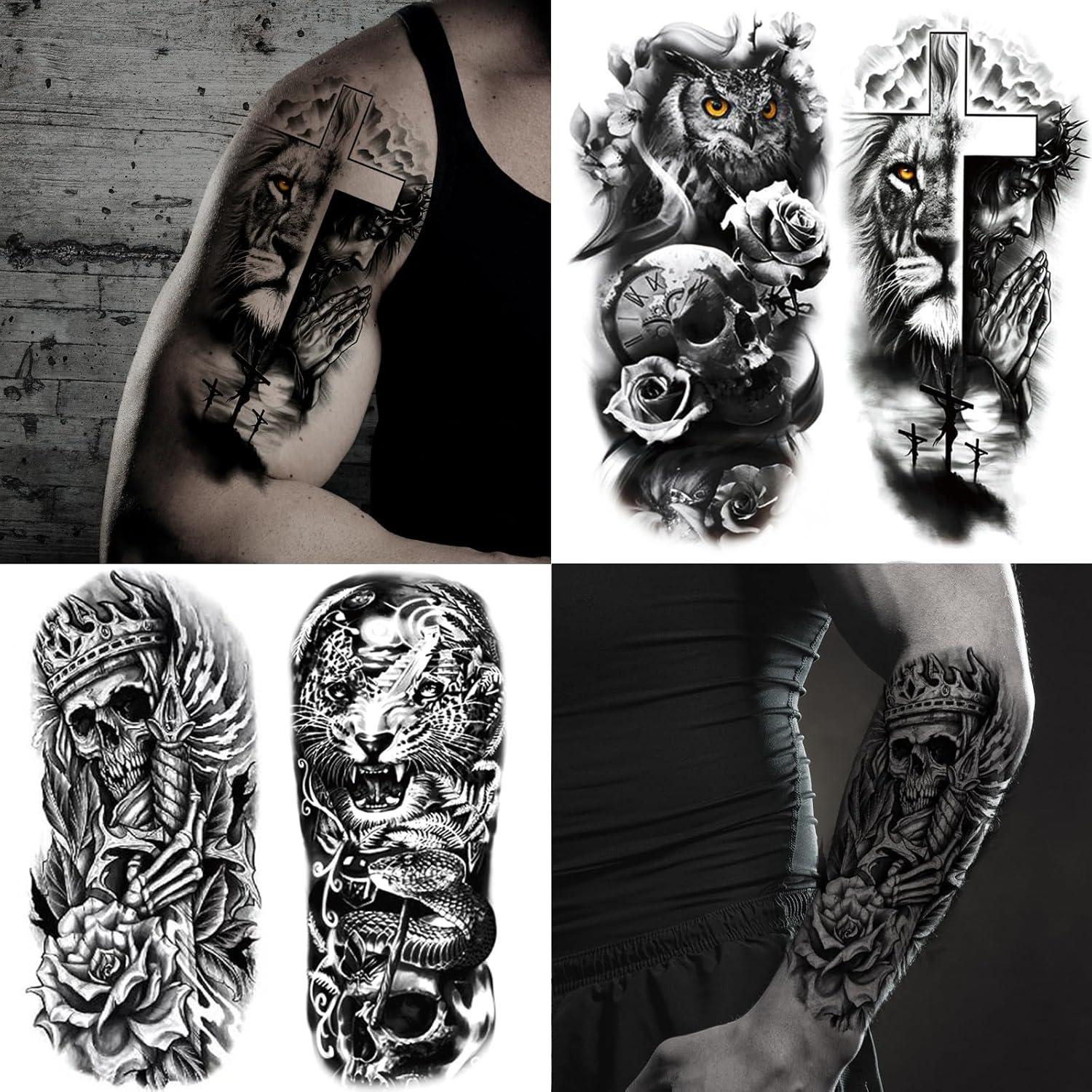 72 Hojas Tatuajes Temporales JEEFONNA 3D para Adultos