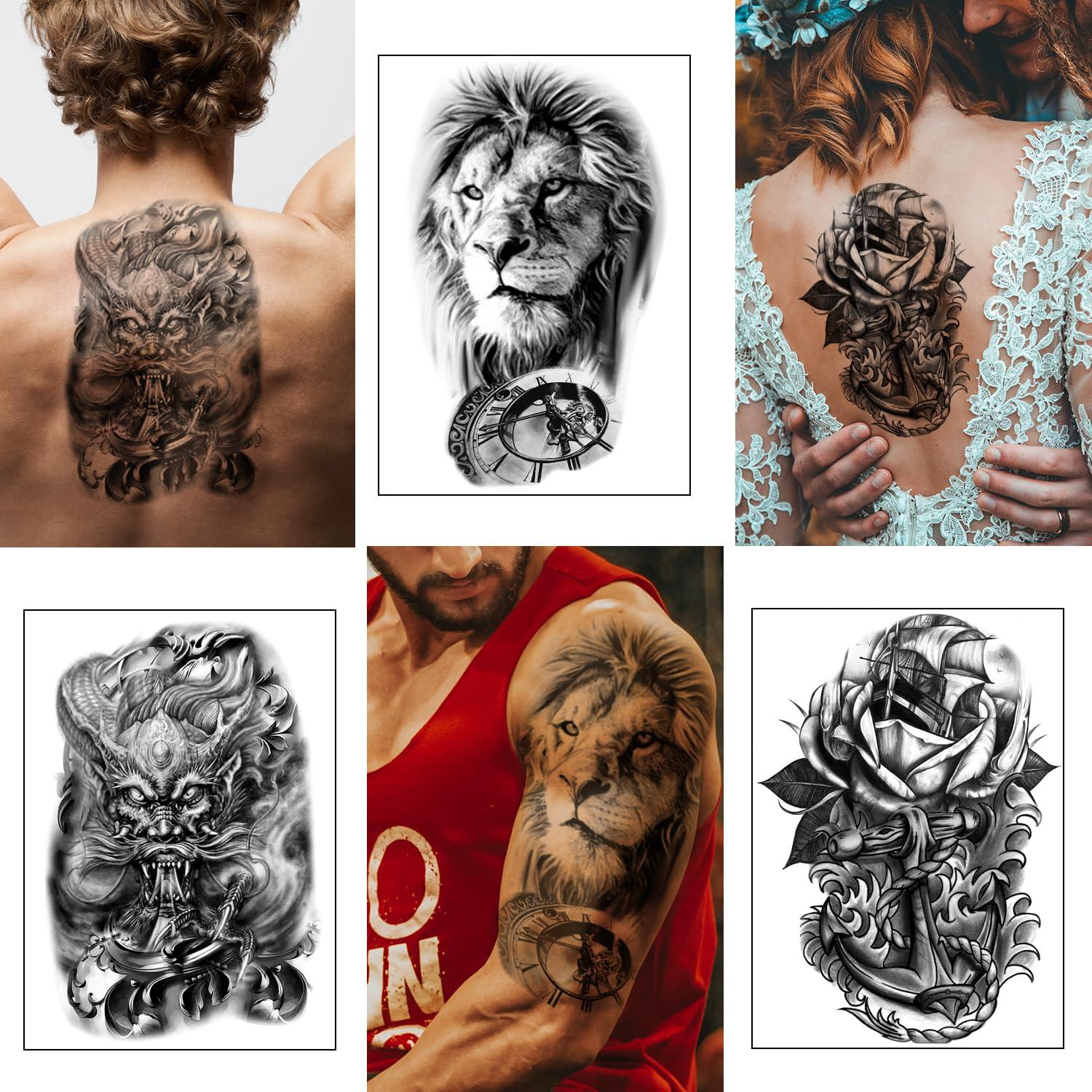 Calcomanías de Tatuajes Temporales Yazhiji - 36 Hojas, 3D