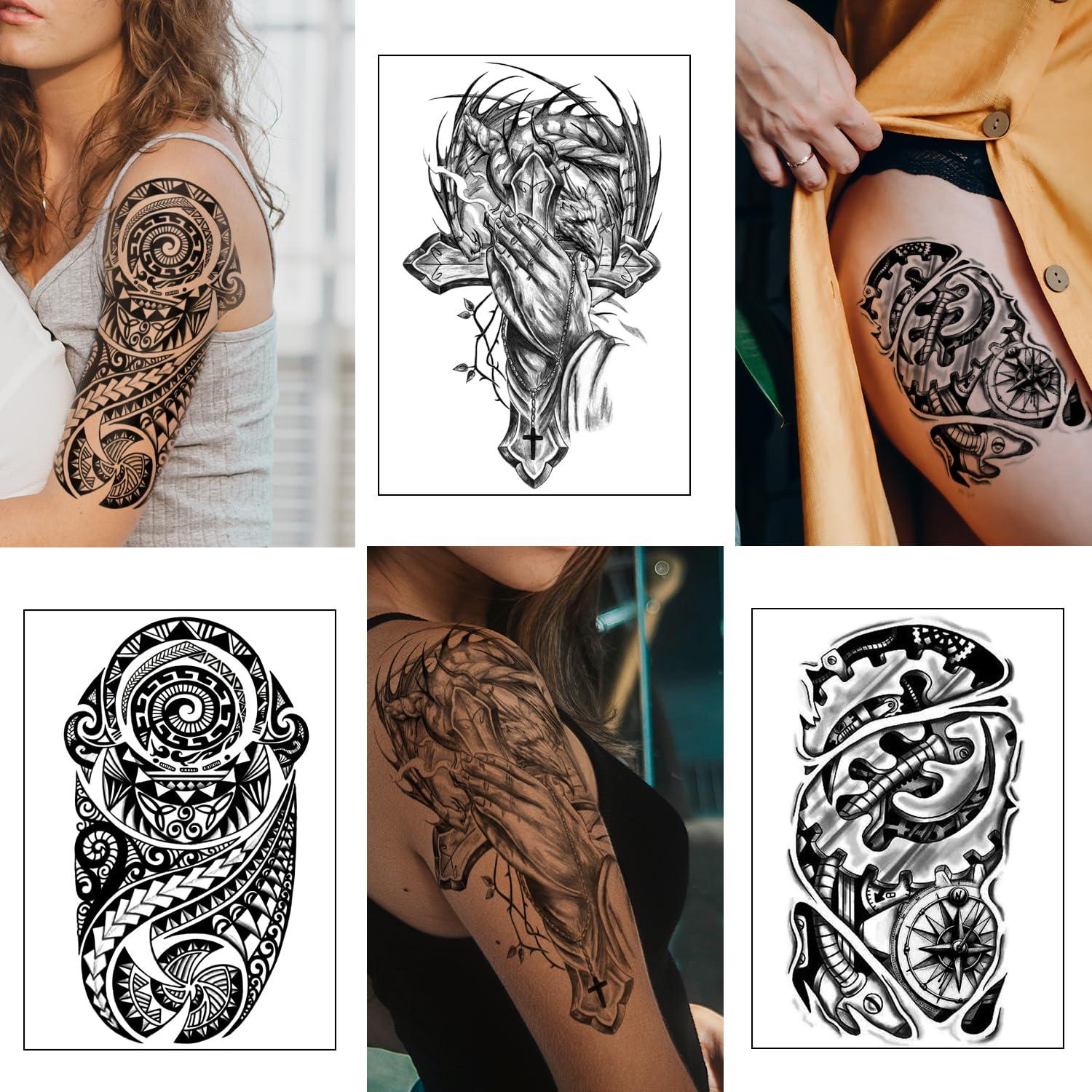 Calcomanías de Tatuajes Temporales Yazhiji - 36 Hojas, 3D